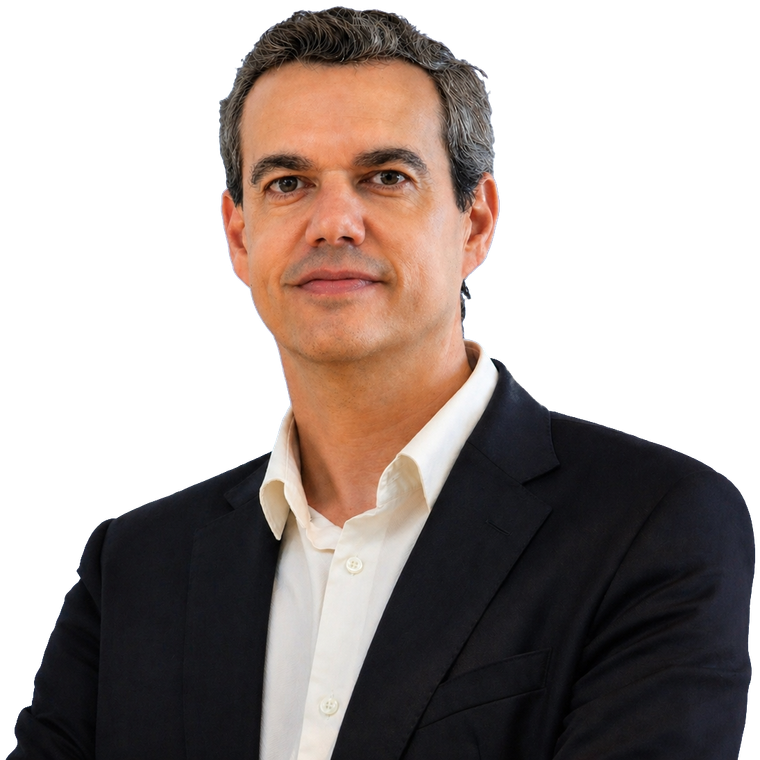 Portrait of Rúben Salgueiro, technology and business transformation executive.
